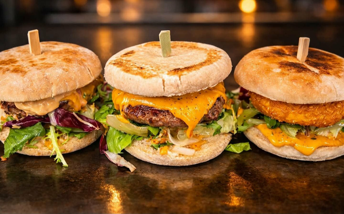 Trois burgers maison Jess Dinner's